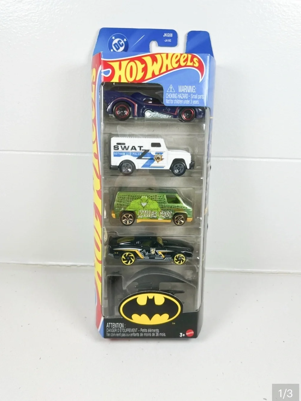 NIB Hot Wheels DC Batman 5-Pack Die Cast Cars Set Mattel New Sealed